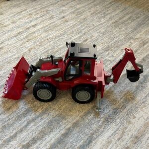 Red and Gray Toy Excavator for Kids